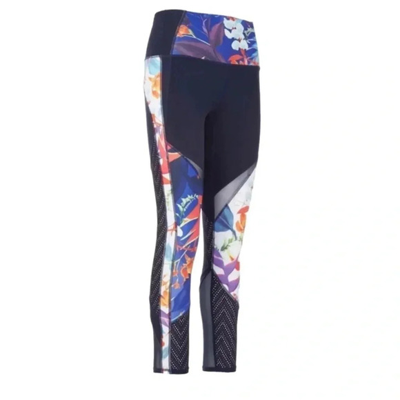 Athleta Womens Leggings Medium Tropical Precision 7/8 Ankle Pant Floral 596935 - Picture 4 of 15